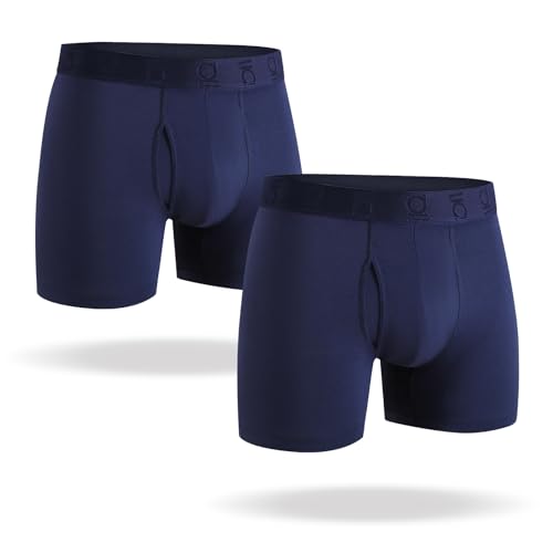 Men's Underwear Boxer Briefs, Modal Breathable Underwear with ComfortFlex Waistband, Moisture-Wicking, 3