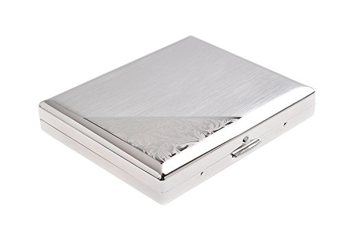 Quantum Abacus Cigarette Case made of stainless steel, classically elegant, holds 20 cigarettes, Mod. KC1-06 (US)