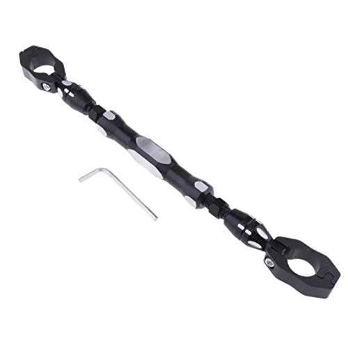 Image of Universal Adjustable Motorcycle Handlebar Cross Bar (M3-BLACK, MODEL-3)