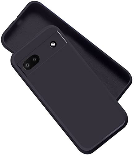 Image of A rtistque Liquid TPU Silicone Matte Shockproof Flexible with Camera Protection Soft Back Cover Case for Google Pixel 6A - Black