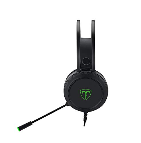 T-DAGGER Headset T-Dagger Ural Preto e Verde com LED Verde T-RGH202