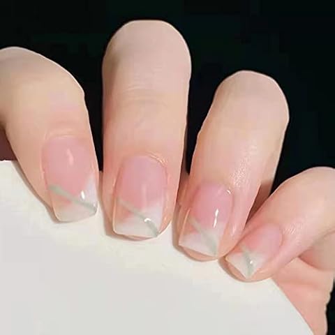 JUSTOTRY 24 Stück Press on Nails Kurz Cover