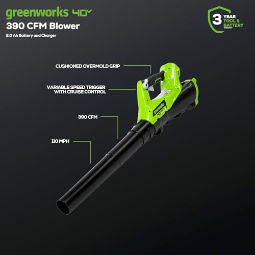 Image of Greenworks 40V 12 inch Auto Feed String Trimmer and Leaf Blower with 2.0Ah Battery & Charger + Greenworks 0.065 inch Dual Line Auto-Feed Trimmer Spools (6-Pack) + Replacement Spool Cover