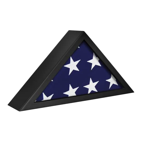 Image of MCS 11x15.5 Inch Mini Flag Display Case for standard 3 by 5-feet military flag, Black (46716)