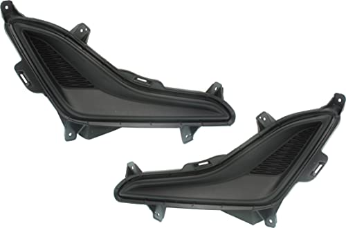 Garage-Pro Fog Light Cover SET Compatible with Hyundai Elantra 2014-2016 Front, Driver and Passenger Side, Textured Black