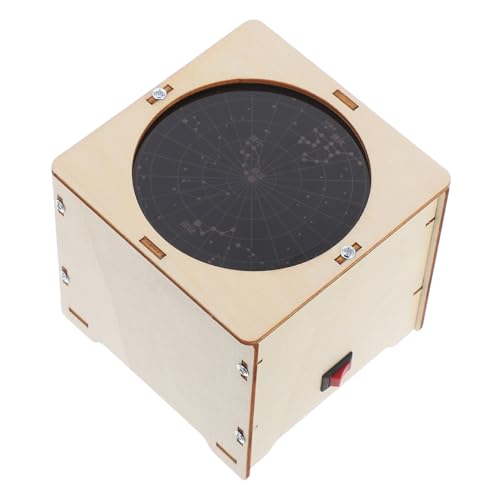 WHAMVOX 1Set Self Assembly Wood Star Light Projector Kit Night Light for Bedroom Atmosphere Educational DIY Craft for Creative Learning Tool to Explore The Cosmos
