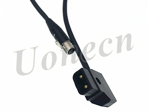 Uonecn D-Tap to Mini XLR 4 pin Female Power Cable for TV Logic Monitor VFM-056W/058W