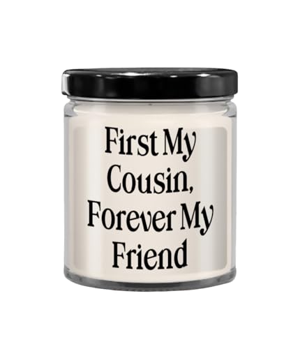 First My Cousin Forever My Friend Candle, Cousin Gifts for Women Birthday, Gift for Cousin Female, Christmas Presents for Cousin, Best Cousin Gifts