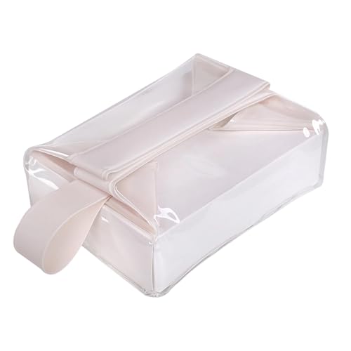Estuche de aseo de viaje | Estuche de viaje con cierre magnético para maquillaje - Bolsillo organizador de cosméticos | para Vanity en casa, viajes de negocios, vacaciones, hombres y mujeres, beige
