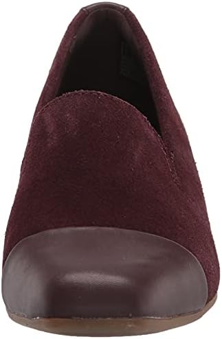 Clarks Women's Tilmont Step Loafer, Burgundy Suede, 7.5 | Image 1