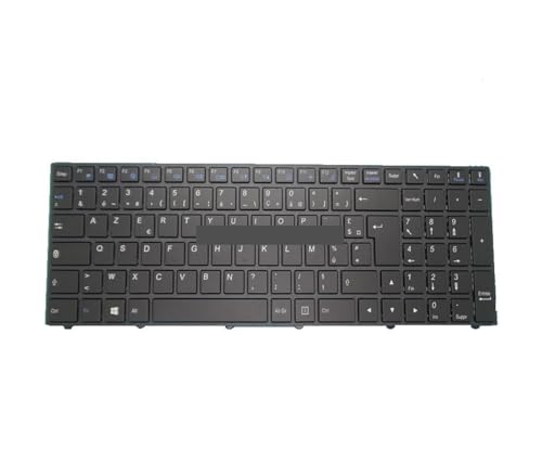 Medion Erazer P6705 MD61203 MD61346 MD61131 MD61206 MD61564 MD61106 MD61105用ノートパソコン用FR/UK/USキーボード(フランス製、ブラック、フレーム付き)(United Stat