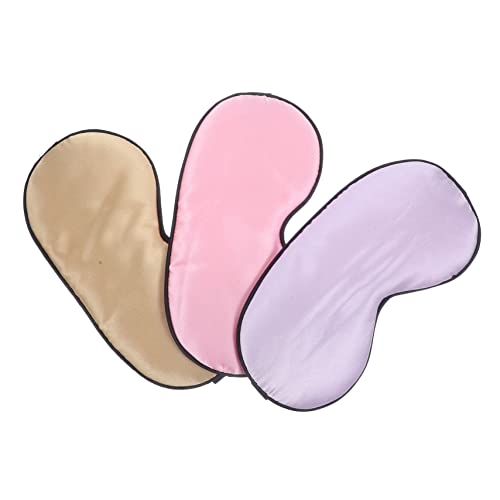 minkissy 3個入り遮光アイマスク 睡眠用アイカバー 昼寝用アイパッチ 旅行に便利な快適な目の保護カバー 夜間睡眠サポート フライト時の使用にも適した薄型軽量デザイン