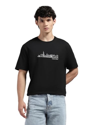 Image of Chest Graphic Regular Fit Cotton T-Shirt