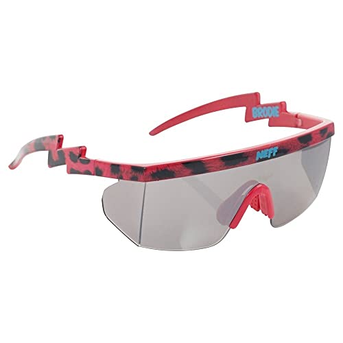 Neff Headwear Women's Brodie Shield Sunglasses, Pink Leopard, One Size2