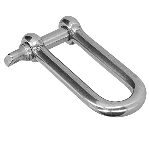 Anchor Shackles, Long D Shackle Marine Grade Rigging for Machinery for Boat for Railways (10pcsM4)