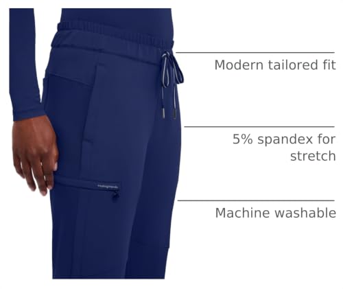 Image of Healing Hands Underscrub Long Sleeve Women Knits Scrub Tops | Soft Cotton Blend Knit, Breathable Stretch Comfort, Machine Wash, Easy Care Fabric, Ideal For Layering Under Scrubs