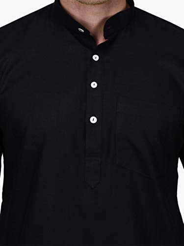 Image of Rajubhai Hargovindas Men's Premium Cotton Half Sleeve Solid Kurta