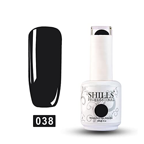 Image of SHILLS PROFESSIONAL Uv Led Soak Off Gel Polish Black 15 Ml