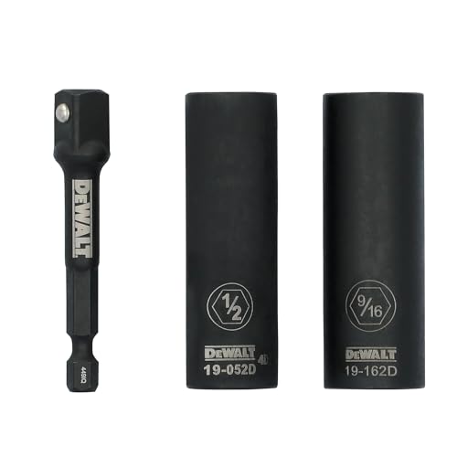 DeWalt DWAFSFSET3 Deep impact socket set, 3/8 in. drive, SAE, 3-piece