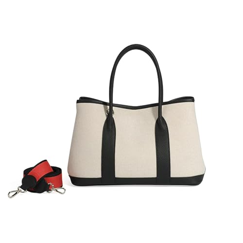Tote Bag for Women, Leather & Canvas Top Handle Bags, Womens Crossbody Bag