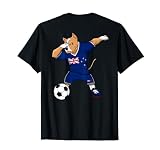 Dabbing Pitbull Perro Nueva Zelanda Fútbol Bandera Deporte Camiseta