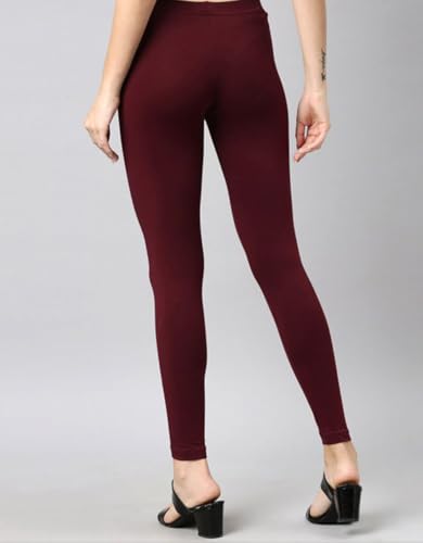 Image of JUNEBERRY Pure Cotton Skinny Fit Ankle Length Leggings Combo (Pack of 2)