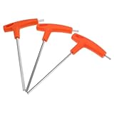 OUNONA 3 piezas Llaves Allen con Mango T Acero Resistente Compactas y Portátiles para Reparación de Bicicletas y Mantenimiento Mecánico