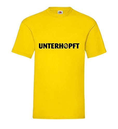 T-shirt homme Unterhopft jaune XXXL pour masquer les rondeurs avec confort