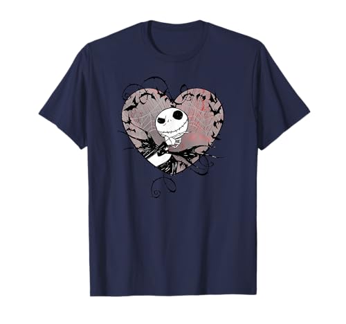T-shirt imprimé Jack de Disney haut de gamme avec motif de cœur de chauve-souris