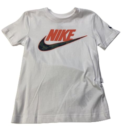 Nike Boys Graphic Fashion Logo Sports Tee (6, White)