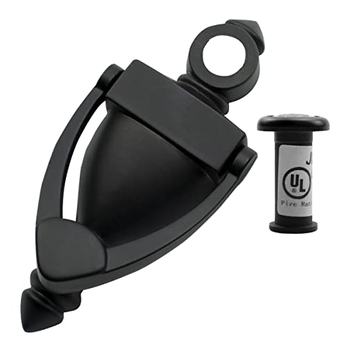 SANATO Black Door Knocker with UL Listed Fire Proof Door Viewer,5 inch Height (5" Height, Black) SANATO Black Door Knocker with UL Listed Fire Proof Door Viewer,5 inch Height (5" Height, Black)