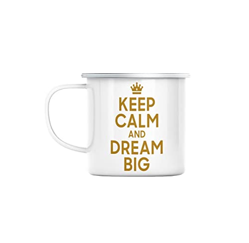 Fabulous Mug en Métal Emaillé Keep Calm and Dream Big Reve Angleterre