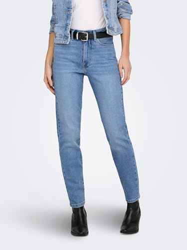 ONLY Female Straight-Fit Jeans ONLEMILY Ankel Hohe Taille Gerade geschnitten Jeans 2