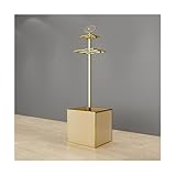 Bodenmontierter Gürtelaufhänger, kommerzielles Metall, für Herren, Kleiderständer, Verkaufsständer, für Schlafzimmer, Gürtelgeschäft (Gold, 50 x 50 x 175 cm)