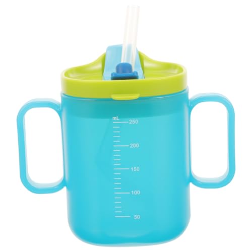 ERINGOGO Ergonomic Learning Cup for Disabled Adults Spill Proof Maternity Drink Water Cup Straw