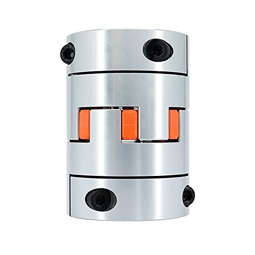 LF Four Jaw D65L90 Coupler Aluminium Plum Flexible Shaft Coupling Stepper Motor Connector 14/16/20/22/25/30/35/38mm 1Pcs (Size : 38x38)
