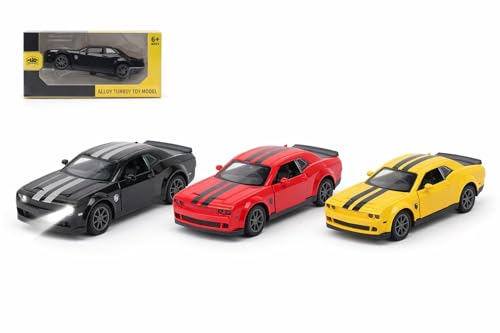 Image of Diecast Metal Car Toy for Kids 1:36 Scale Model | Pull Back Action with Light & Sound | Openable Doors | Alloy Model Car for Kids | Collectible Toy Car Gift for Boys & Adults