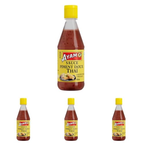 AYAM Sauce Piment Doux Thaï | Épicée | Piments frais | Saveurs Authentiques d'Asie | Haute Qualité | Alimentation Saine | Sans gluten | Sans conservateurs | Format Familial - 400ml (Lot de 4) AYAM Sauce Piment Doux Thaï | Épicée | Piments frais | Saveurs Authentiques d'Asie | Haute Qualité | Alimentation Saine | Sans gluten | Sans conservateurs | Format Familial - 400ml (Lot de 4)