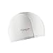Speedo Lycra Solid Swim Cap, White, One Size