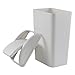 Hespama 3.5 Gallon / 14 L Slim Trash Can with Swing Lid, Small Garbage Bin for Narrow Space, Light Grey