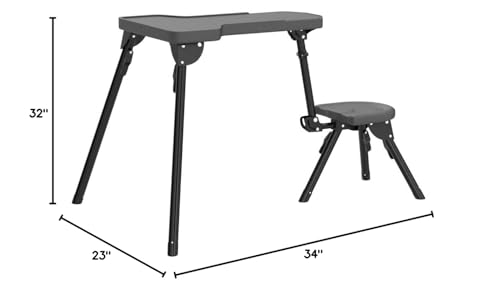 image for Caldwell Stable Table Lite with Weatherproof Tabletop, Ambidextrous Se