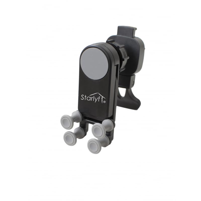 Venteo Support de Téléphone pour Voiture - Gravity Phone Holder Fixation Grille d'aération - PVC Renforcé - Universel - Système autobloquant