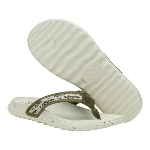 Hey Dude Men's Myers Flip Classic Black/Black | Men's Shoes | Men Slip-on Sandals | Comfortable & Light-Weight4