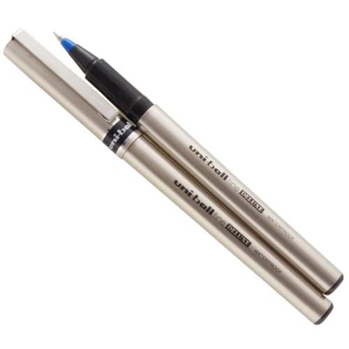 Caneta Rollerball Deluxe Fine 0,7 mm Azul Ref.177 Uni-Ball