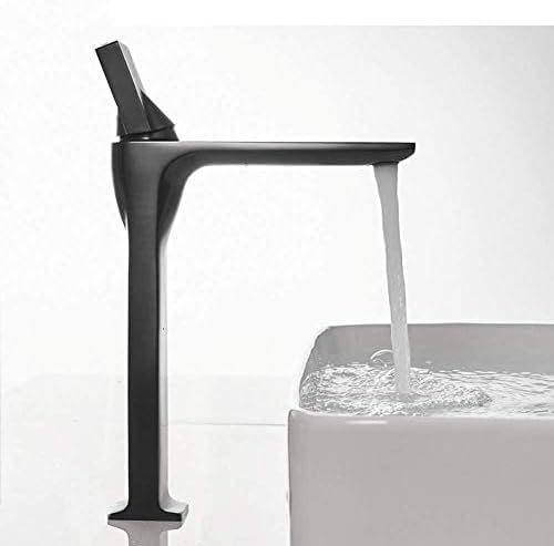 Robinet de lavabo anti calcaire mitigeur noir pour fuite évacuée