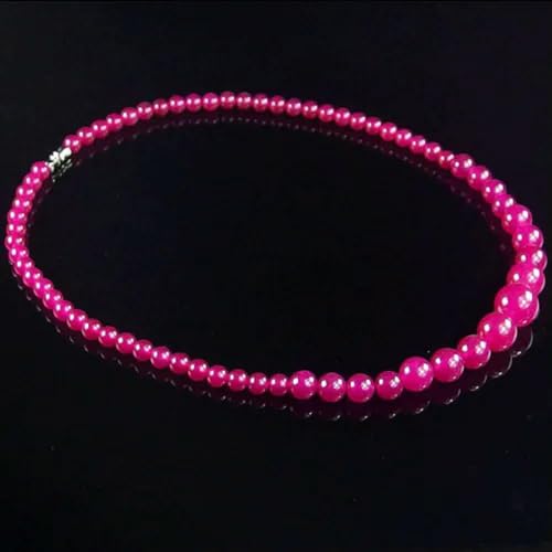 Collier de perles rondes en jade multicolore 6-14 mm cadeau idéal