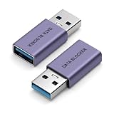 Seminer Blocco dati USB (Confezione da 2 pezzi) Anti Juice Jacking, solo per la ricarica, USB Defender, impedisce l'hacking – Viola