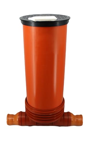 KG Kontrollschacht DN 400/2 x Anschlüße160-125-110 Höhe 0,5m bis 2m Revisionsschacht Abwasserschacht Schacht Rohr, Deckel, Komplett SET mit Gleitpaste 250g (Rohr 1m, 2 x DN110)