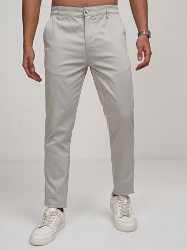 Image of Highlander Men's Slim Fit Formal Trousers | Ankle Length |Smart Trousers for Men | Chino Trousers for Men|Elegant Design | Comfortable Fabric for Daily Work & Formal Occasions