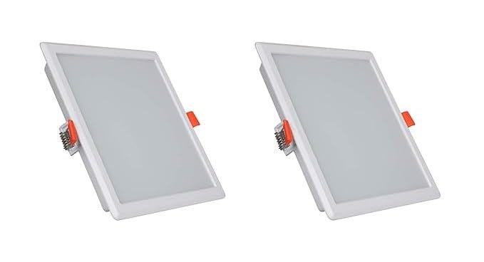 SUNRAYS 18W LED Square Downlight, Backlit Panel |Natural White| Energy Efficient |Ultra Bright Light|Suitable for Home,Office (Cut Out: 6 inches) 16x16 CM SETOF2